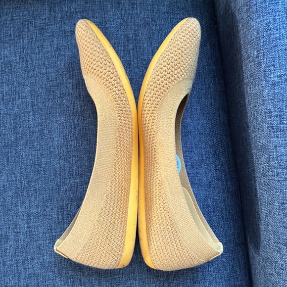 Allbirds Women's Yellow Tree Breezer Breathable Round Toe Knit Ballet Flats Sz 7 - Picture 2 of 5